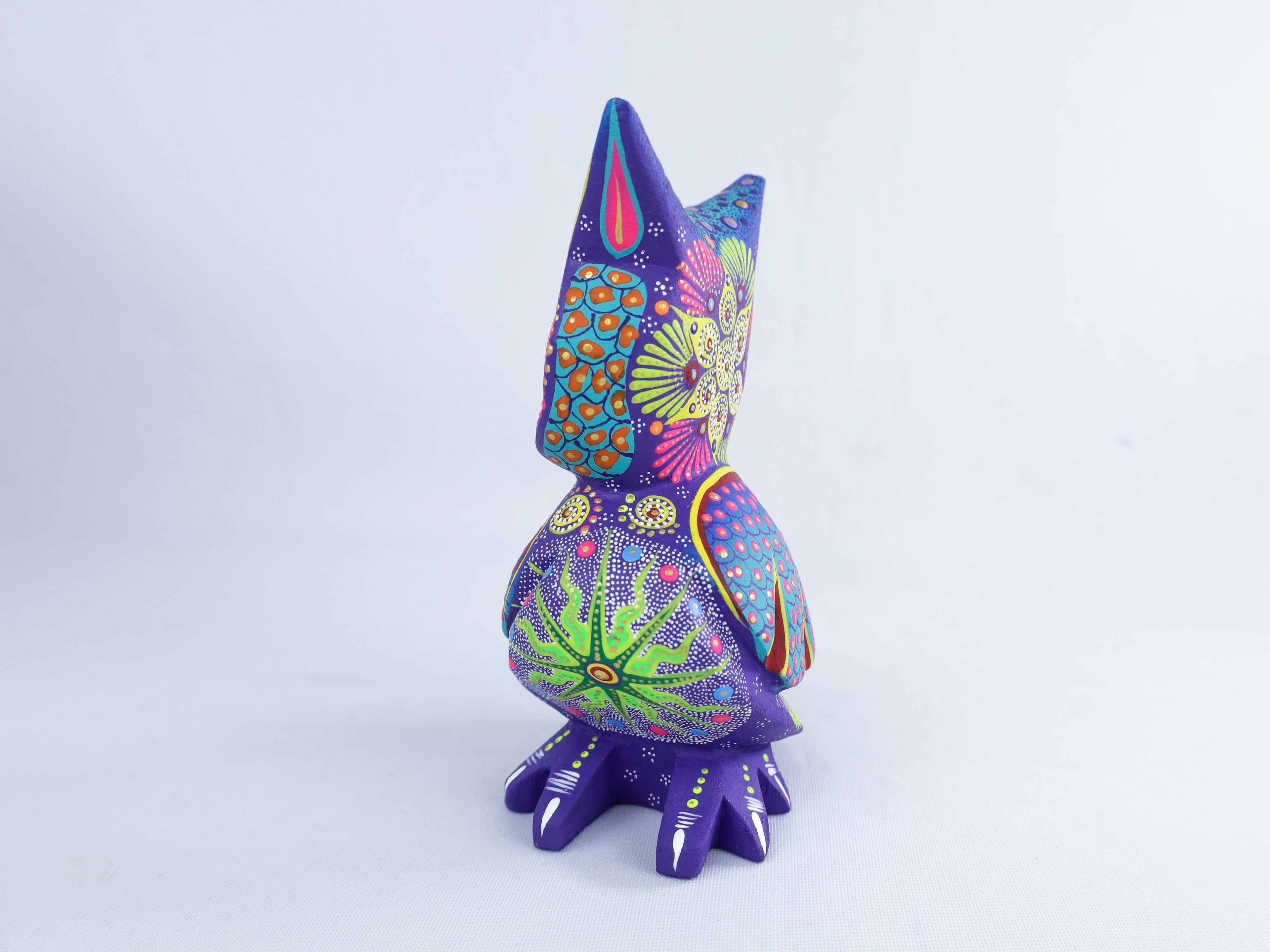 Owl Alebrije | Oaxacan Hand-Painted Copal Wood Carving | Magia Mexica