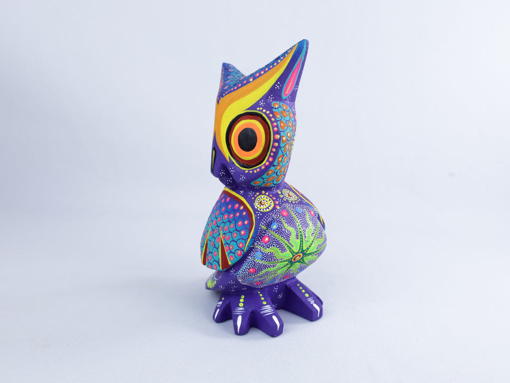 Owl Alebrije | Oaxacan Hand-Painted Copal Wood Carving | Magia Mexica
