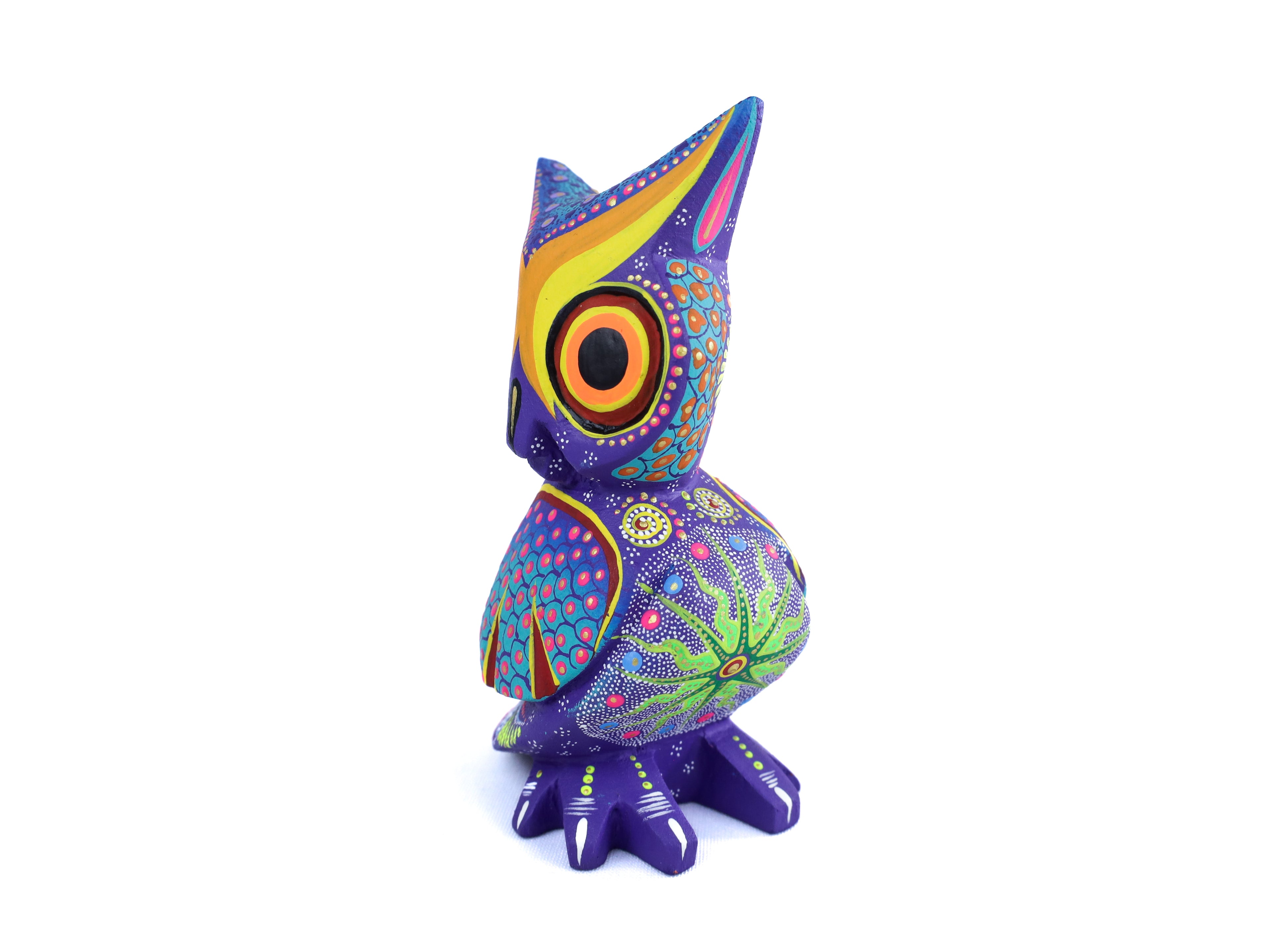 Owl Alebrije | Oaxacan Hand-Painted Copal Wood Carving | Magia Mexica