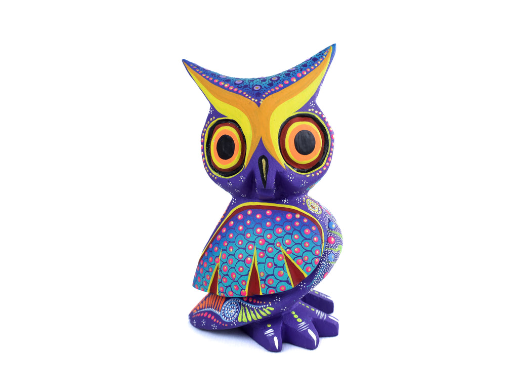 Owl Alebrije | Oaxacan Hand-Painted Copal Wood Carving | Magia Mexica