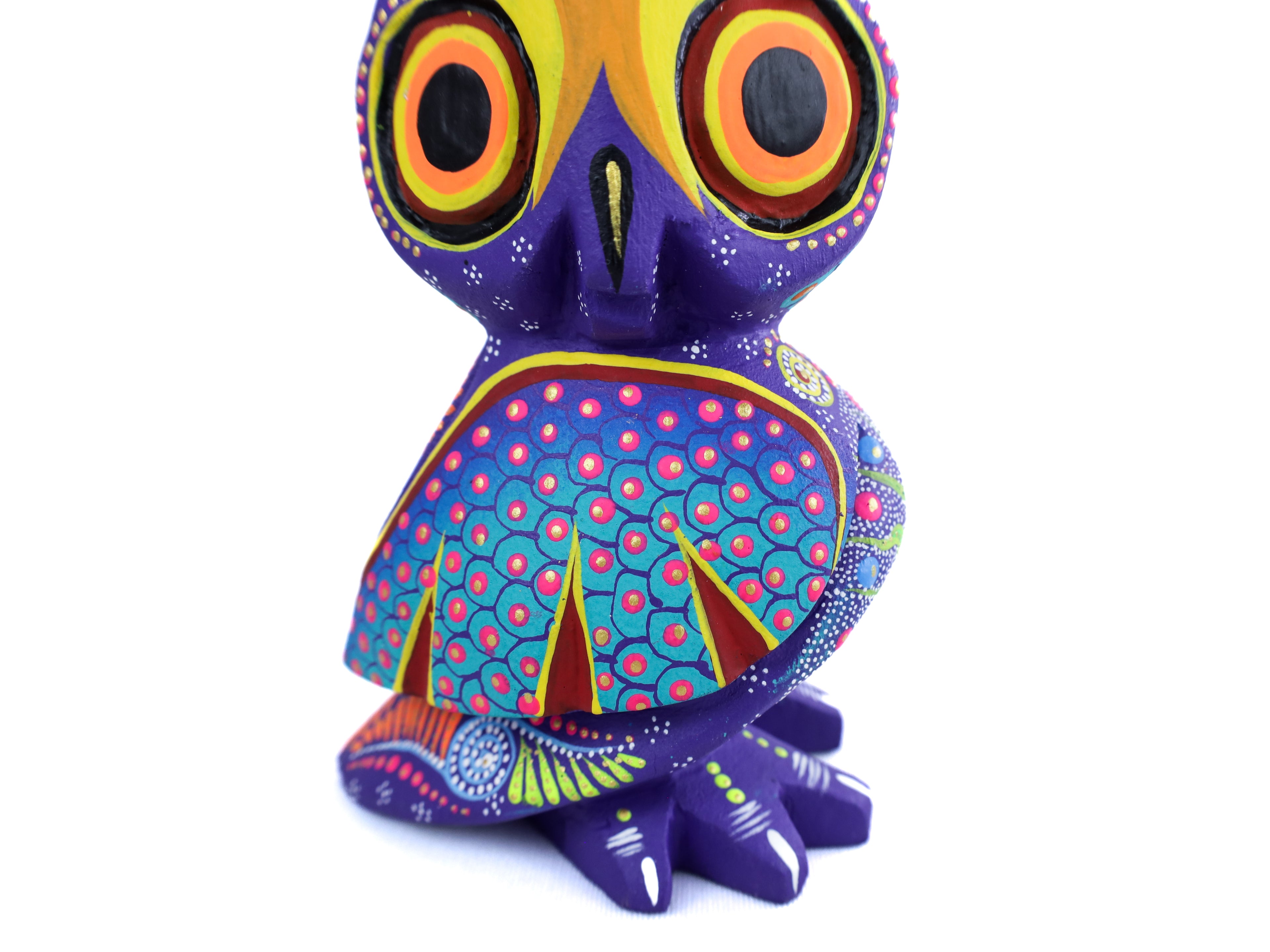 Owl Alebrije | Oaxacan Hand-Painted Copal Wood Carving | Magia Mexica