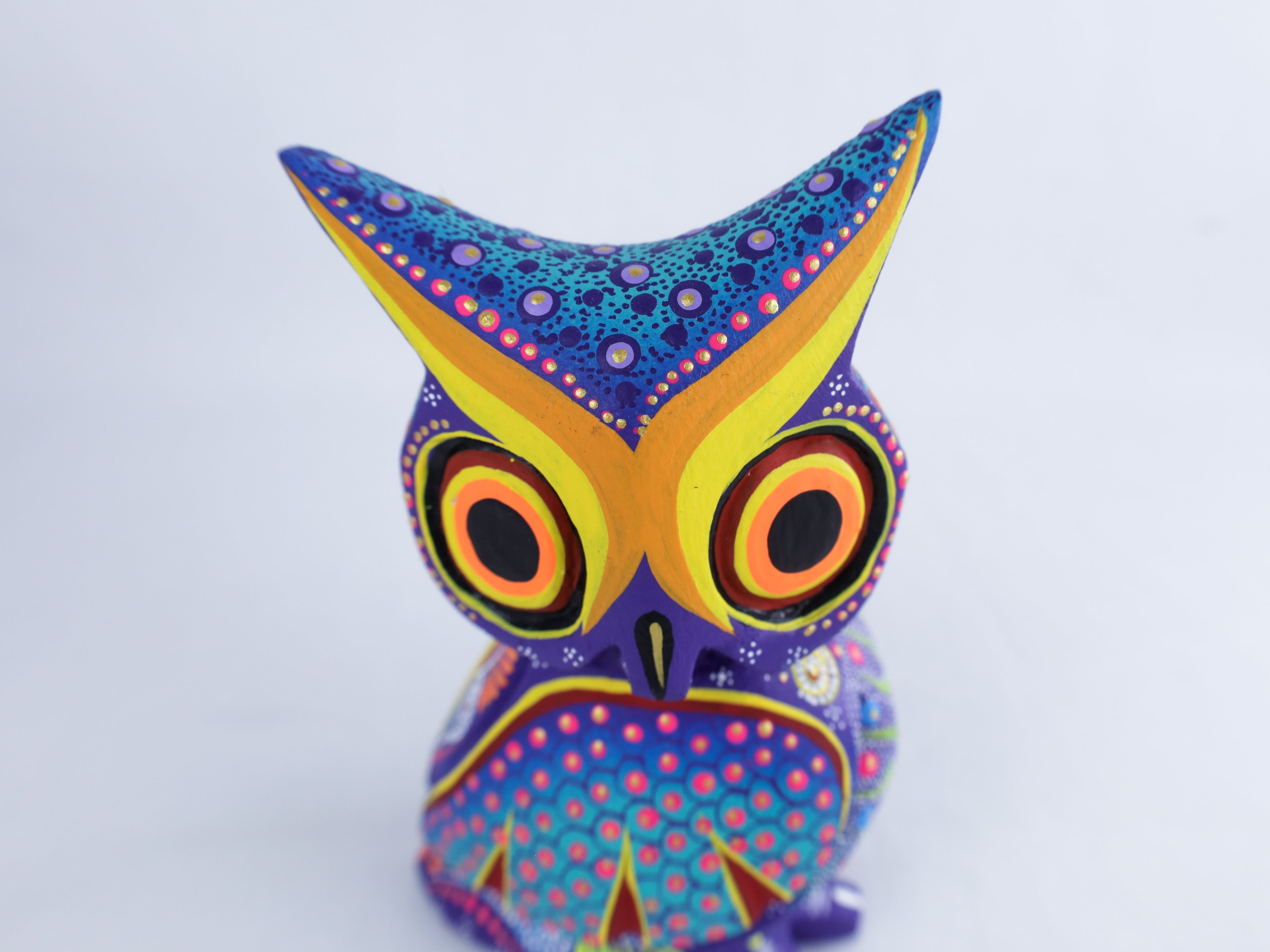 Owl Alebrije | Oaxacan Hand-Painted Copal Wood Carving | Magia Mexica