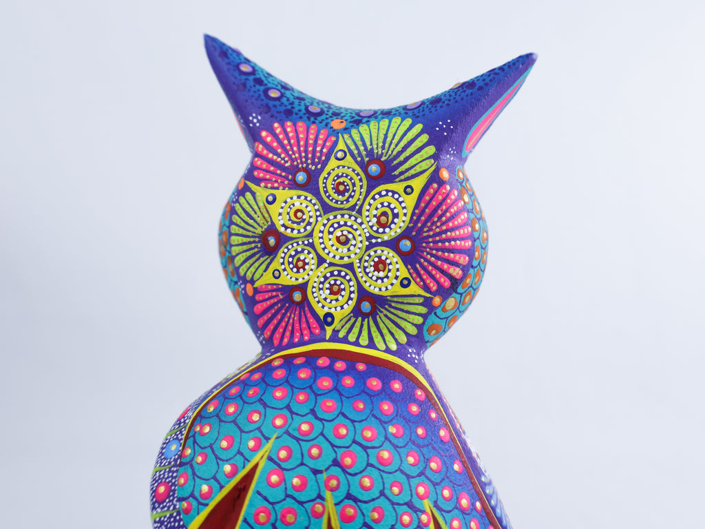 Owl Alebrije | Oaxacan Hand-Painted Copal Wood Carving | Magia Mexica