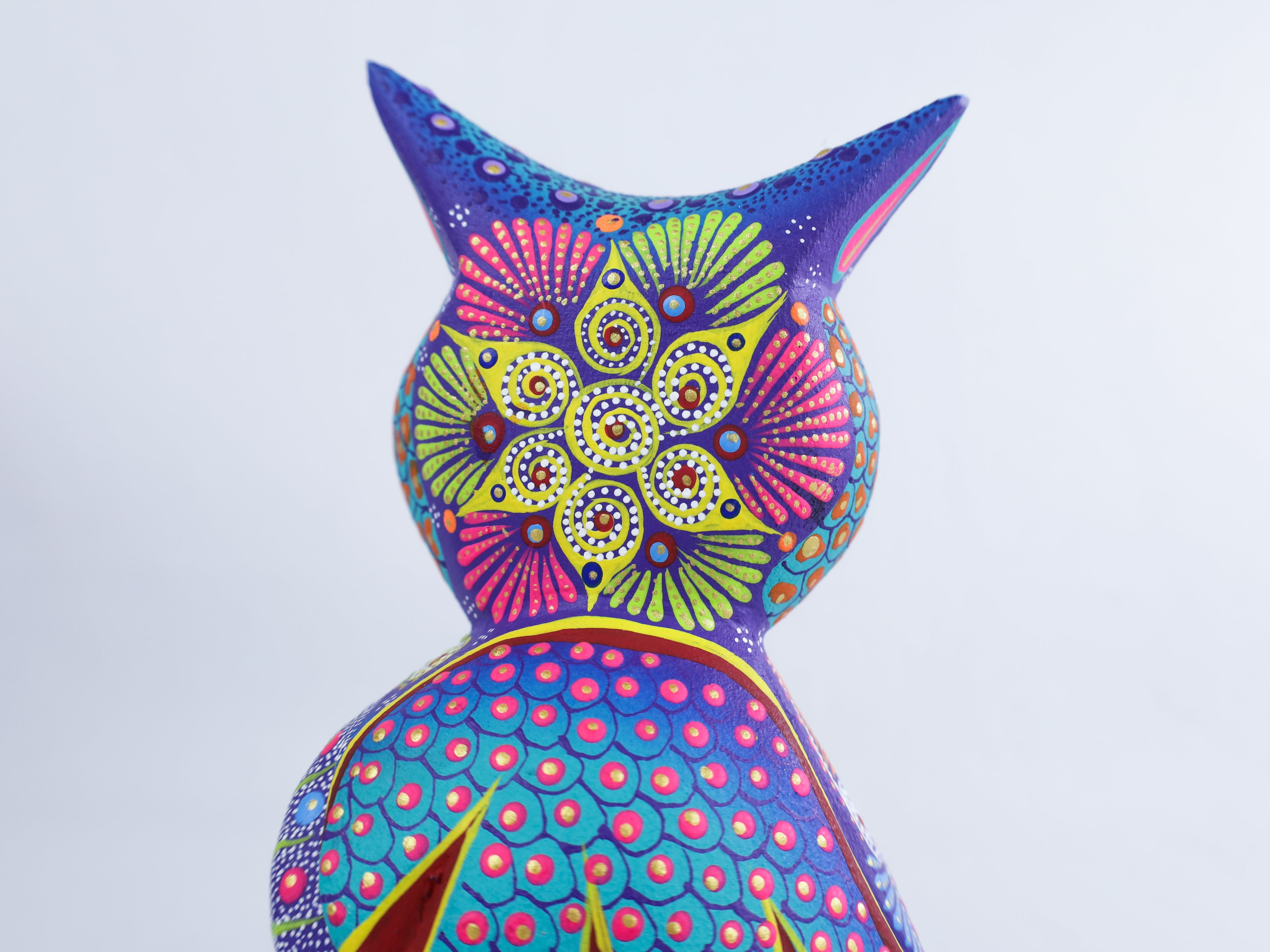Owl Alebrije | Oaxacan Hand-Painted Copal Wood Carving | Magia Mexica