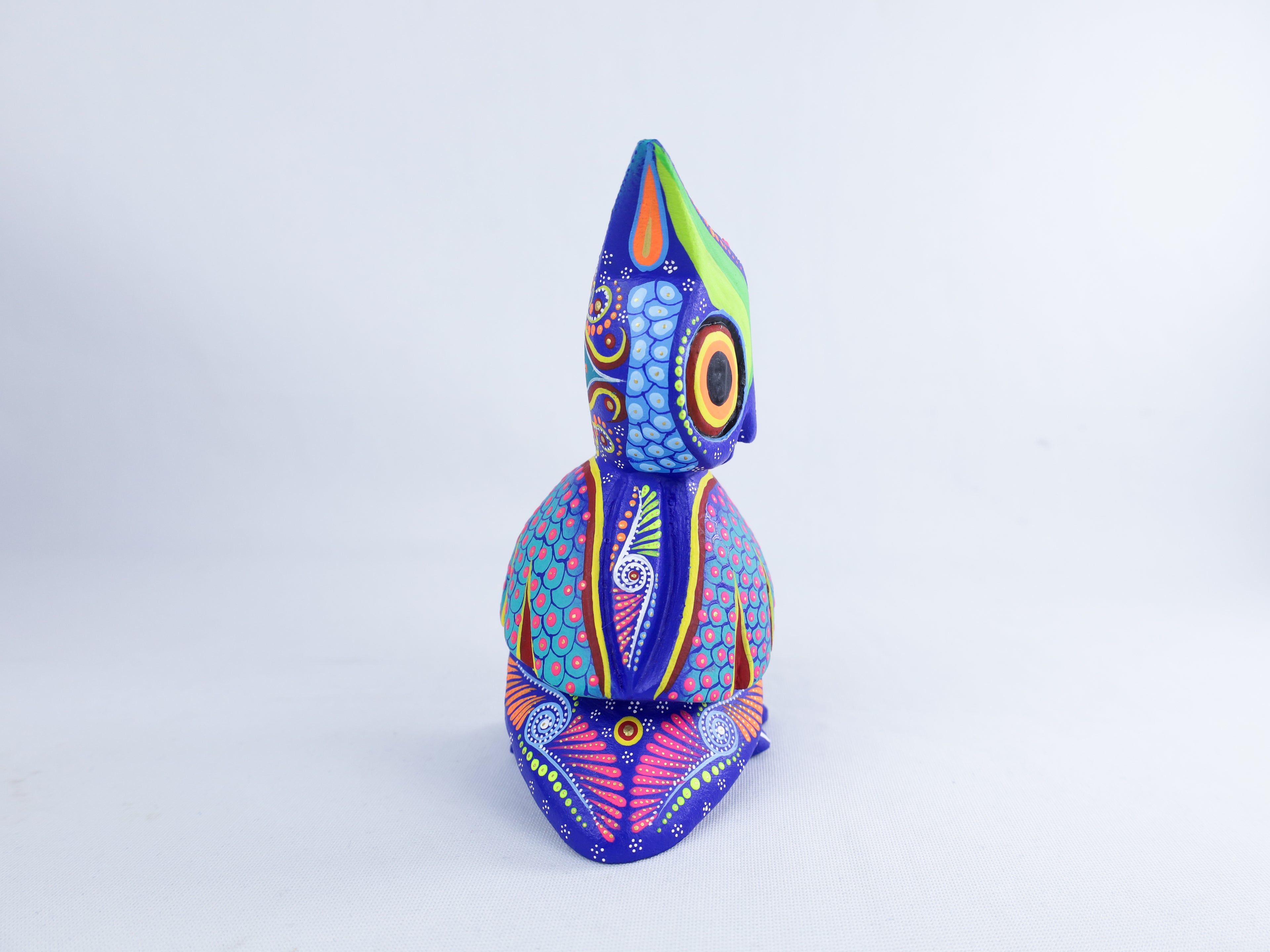 Owl Alebrije | Oaxacan Hand-Painted Copal Wood Carving | Magia Mexica