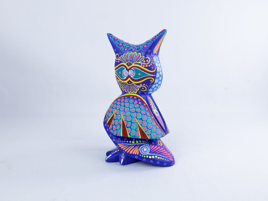 Owl Alebrije | Oaxacan Hand-Painted Copal Wood Carving | Magia Mexica