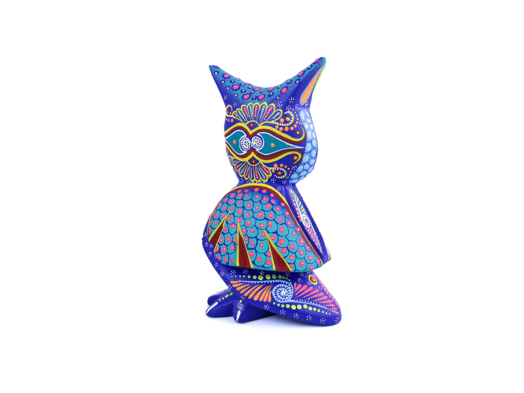 Owl Alebrije | Oaxacan Hand-Painted Copal Wood Carving | Magia Mexica