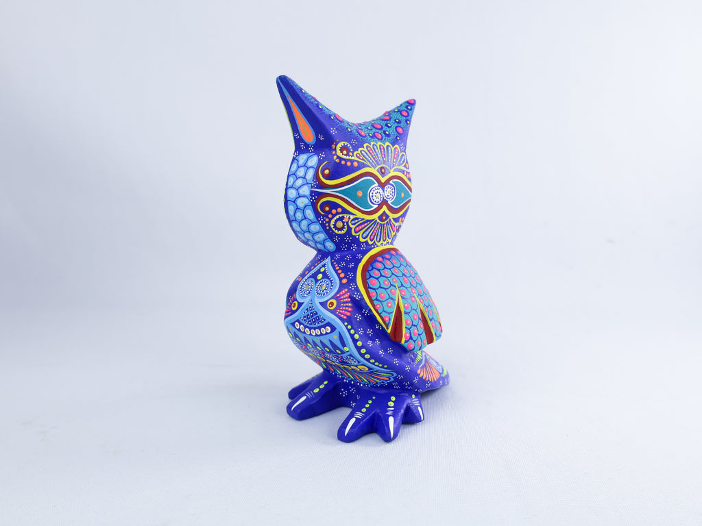 Owl Alebrije | Oaxacan Hand-Painted Copal Wood Carving | Magia Mexica