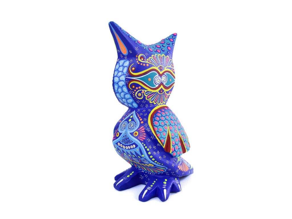 Owl Alebrije | Oaxacan Hand-Painted Copal Wood Carving | Magia Mexica