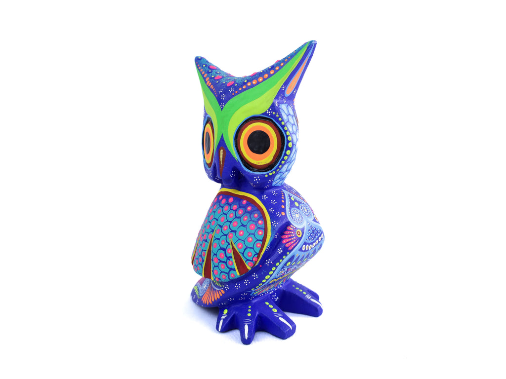 Owl Alebrije | Oaxacan Hand-Painted Copal Wood Carving | Magia Mexica