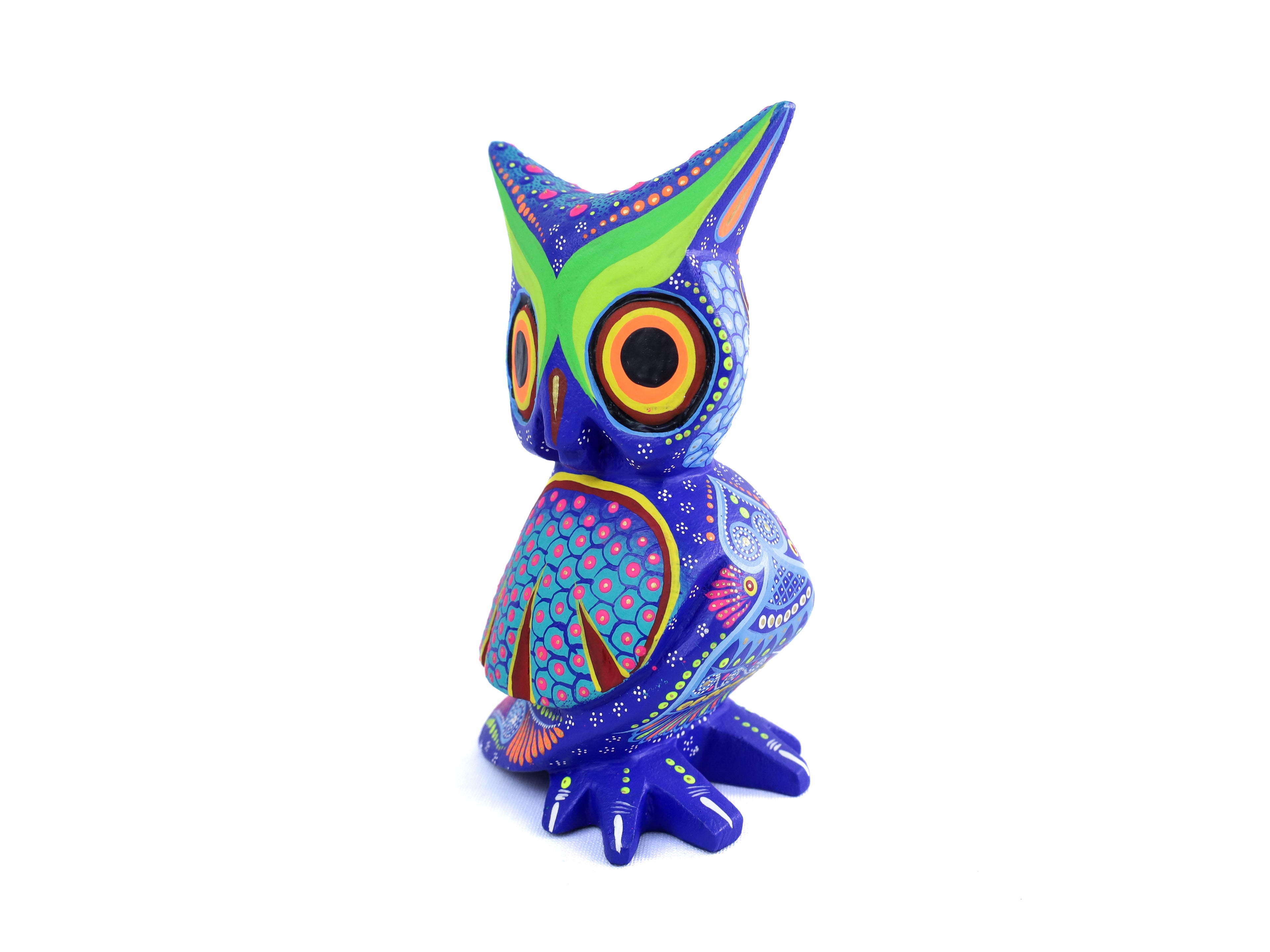 Owl Alebrije | Oaxacan Hand-Painted Copal Wood Carving | Magia Mexica