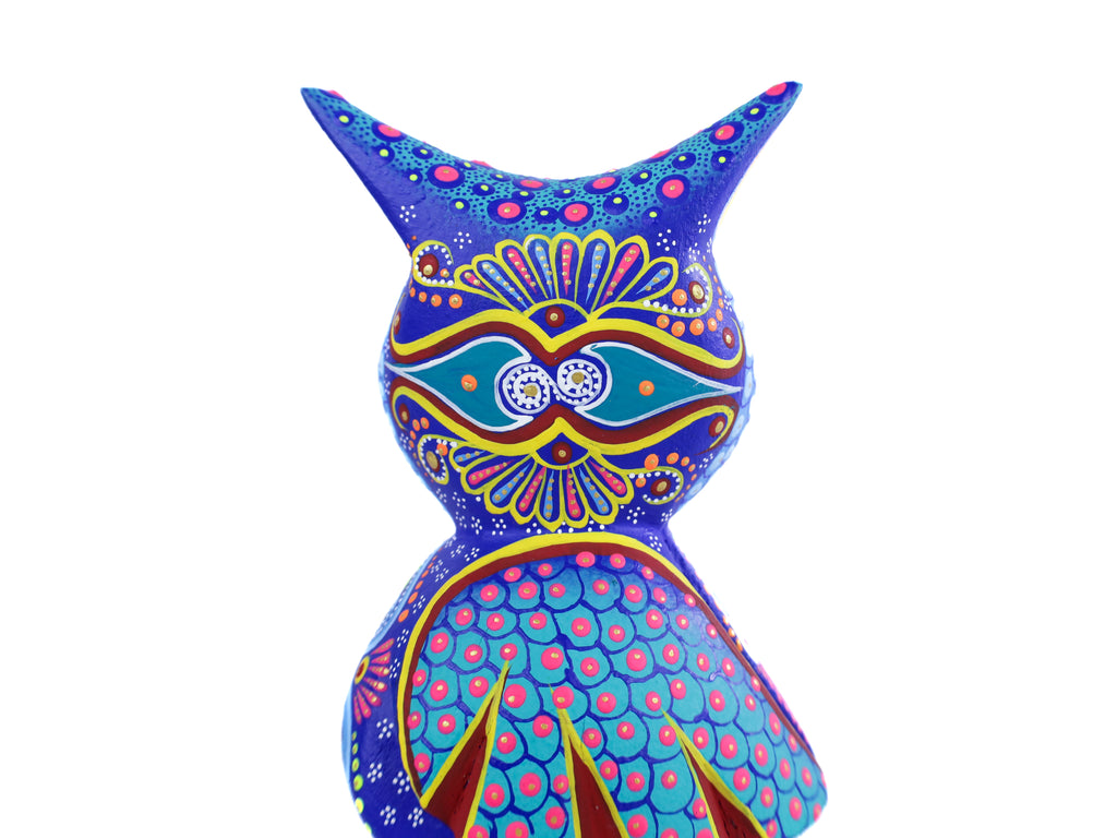 Owl Alebrije | Oaxacan Hand-Painted Copal Wood Carving | Magia Mexica