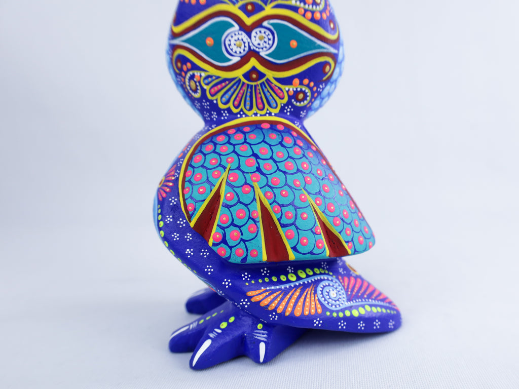 Owl Alebrije | Oaxacan Hand-Painted Copal Wood Carving | Magia Mexica