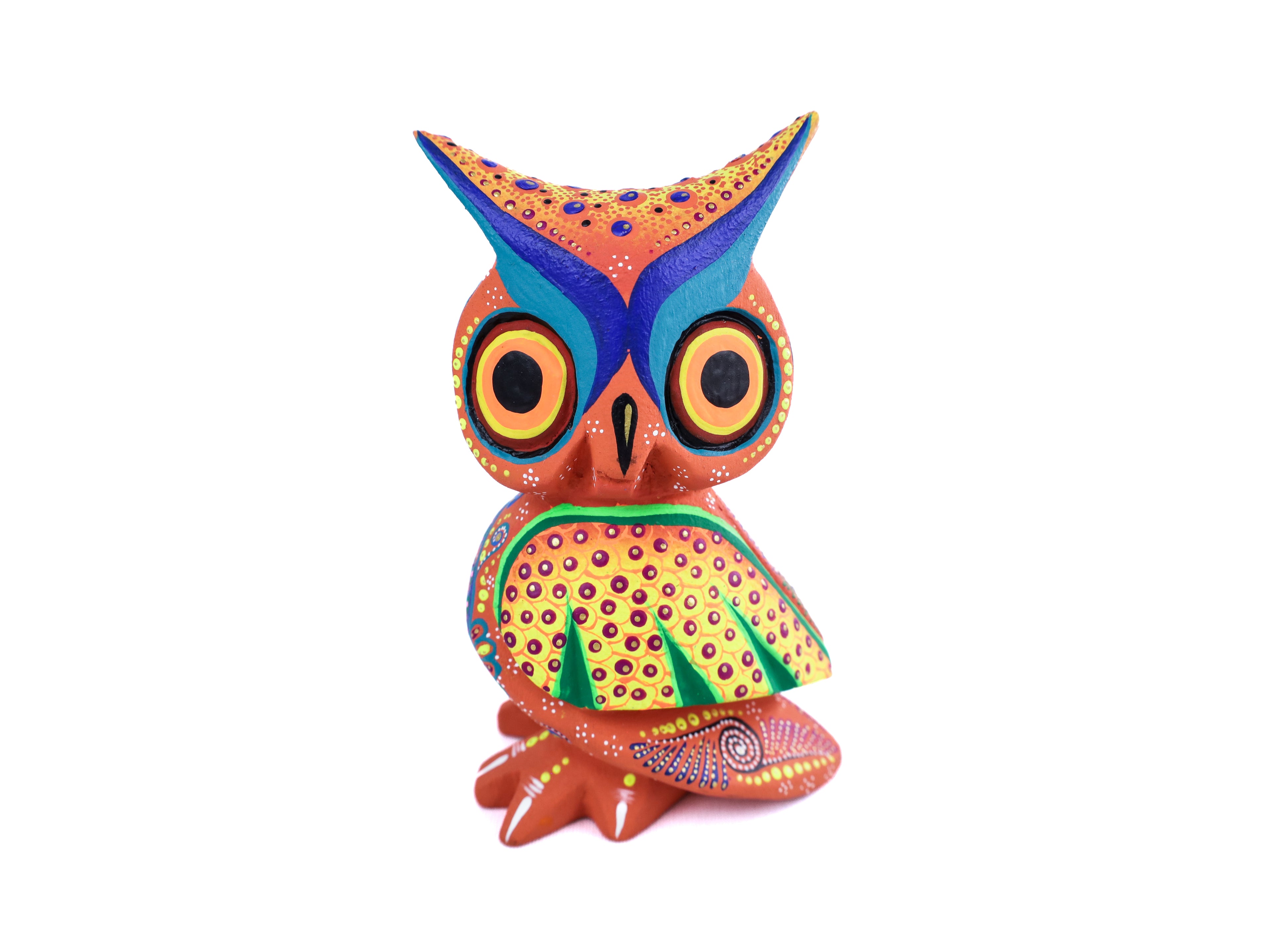 Owl Alebrije | Oaxacan Hand-Painted Copal Wood Carving | Magia Mexica