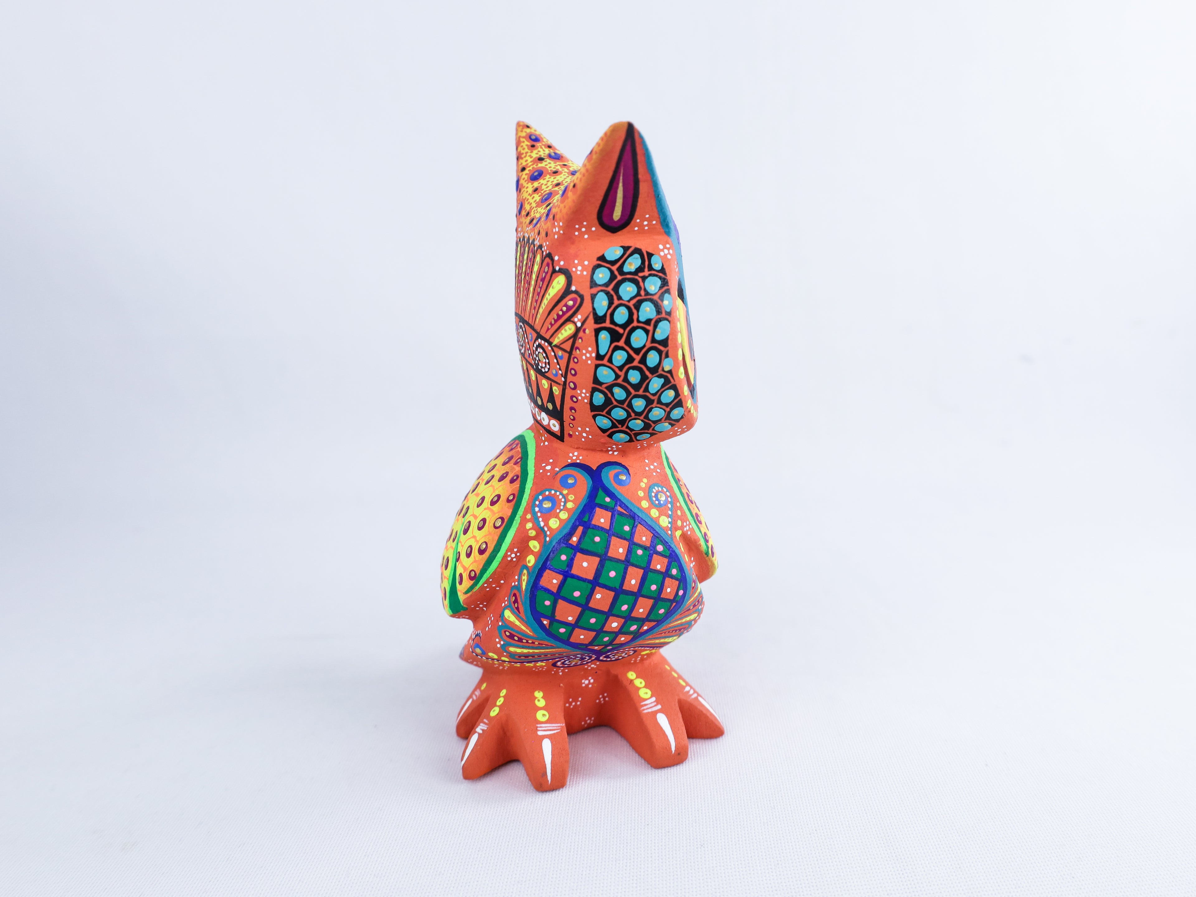 Owl Alebrije | Oaxacan Hand-Painted Copal Wood Carving | Magia Mexica