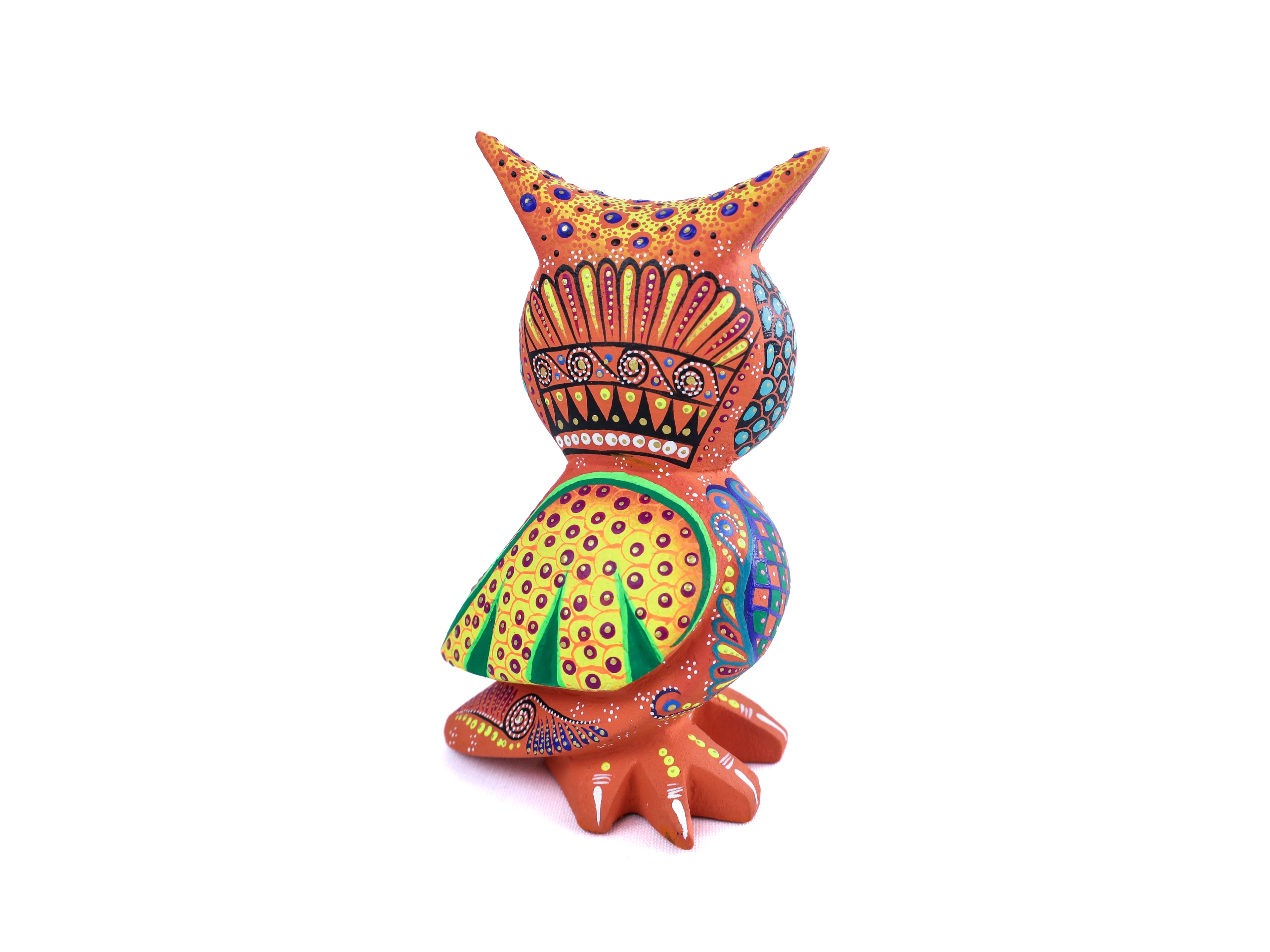 Owl Alebrije | Oaxacan Hand-Painted Copal Wood Carving | Magia Mexica