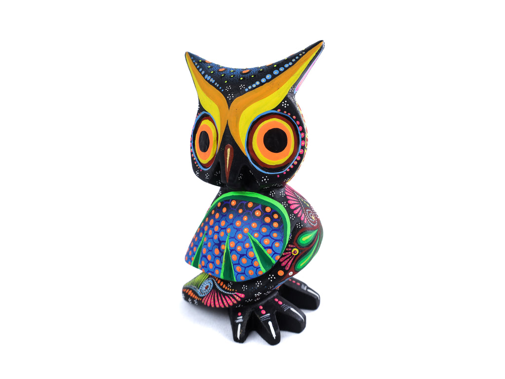 Owl Alebrije | Oaxacan Hand-Painted Copal Wood Carving | Magia Mexica