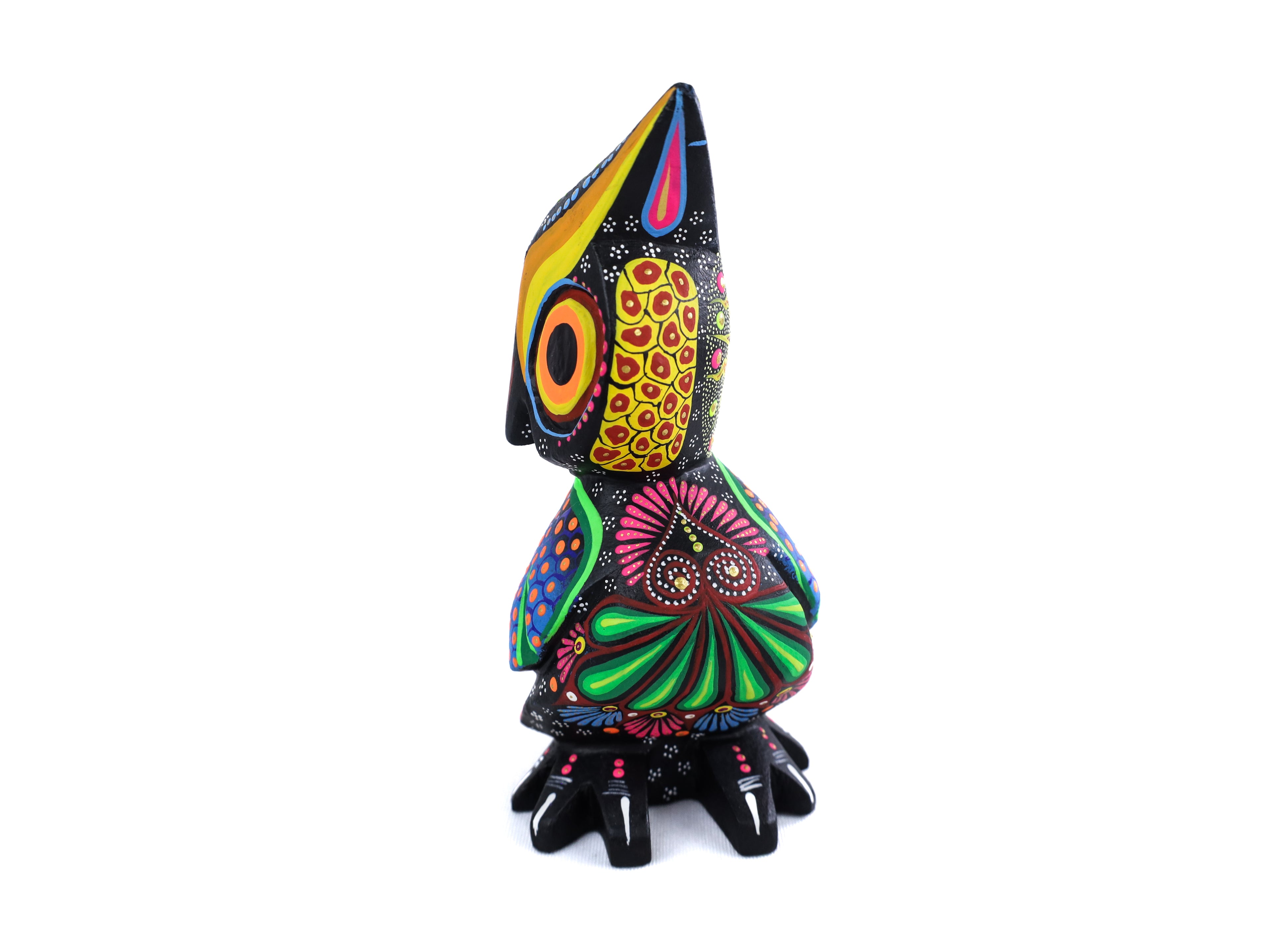 Owl Alebrije | Oaxacan Hand-Painted Copal Wood Carving | Magia Mexica