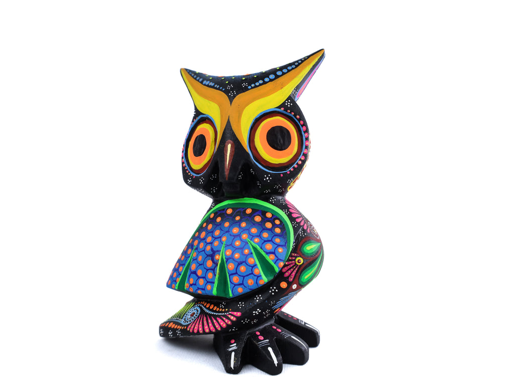 Owl Alebrije | Oaxacan Hand-Painted Copal Wood Carving | Magia Mexica