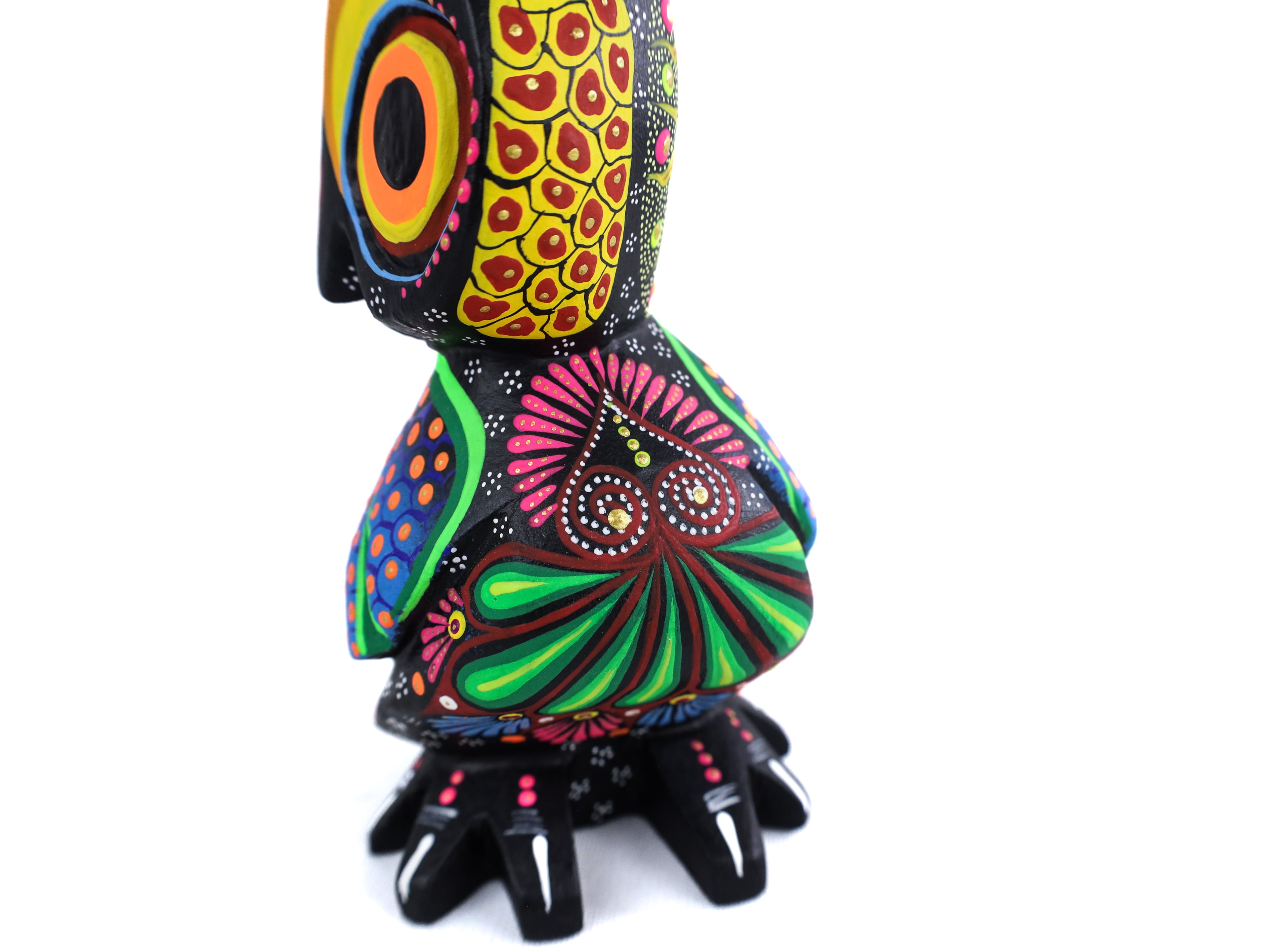 Owl Alebrije | Oaxacan Hand-Painted Copal Wood Carving | Magia Mexica