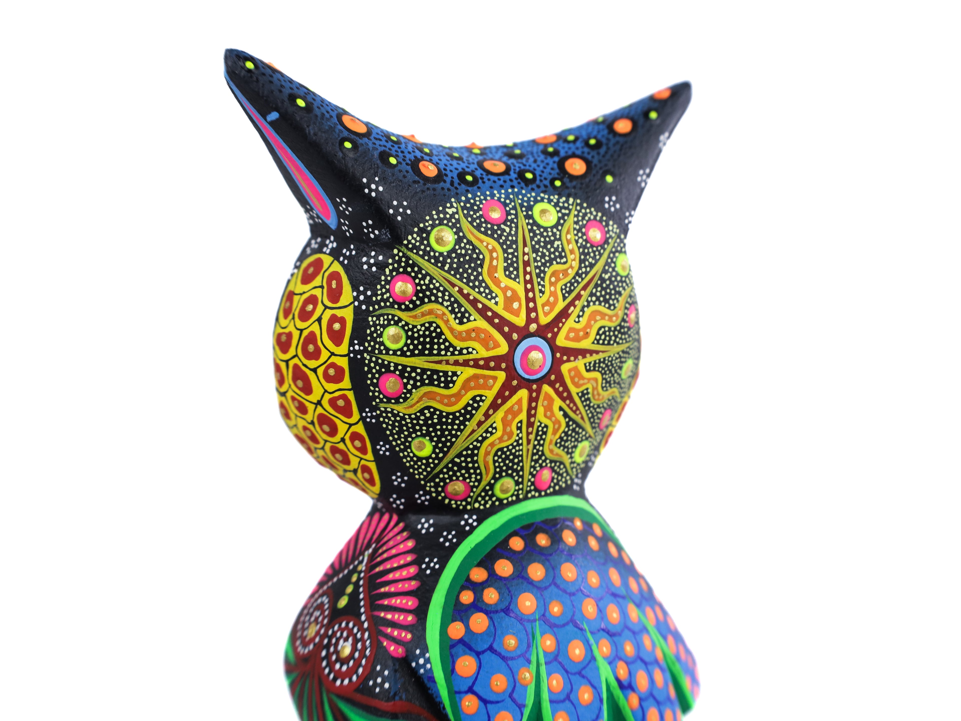 Owl Alebrije | Oaxacan Hand-Painted Copal Wood Carving | Magia Mexica