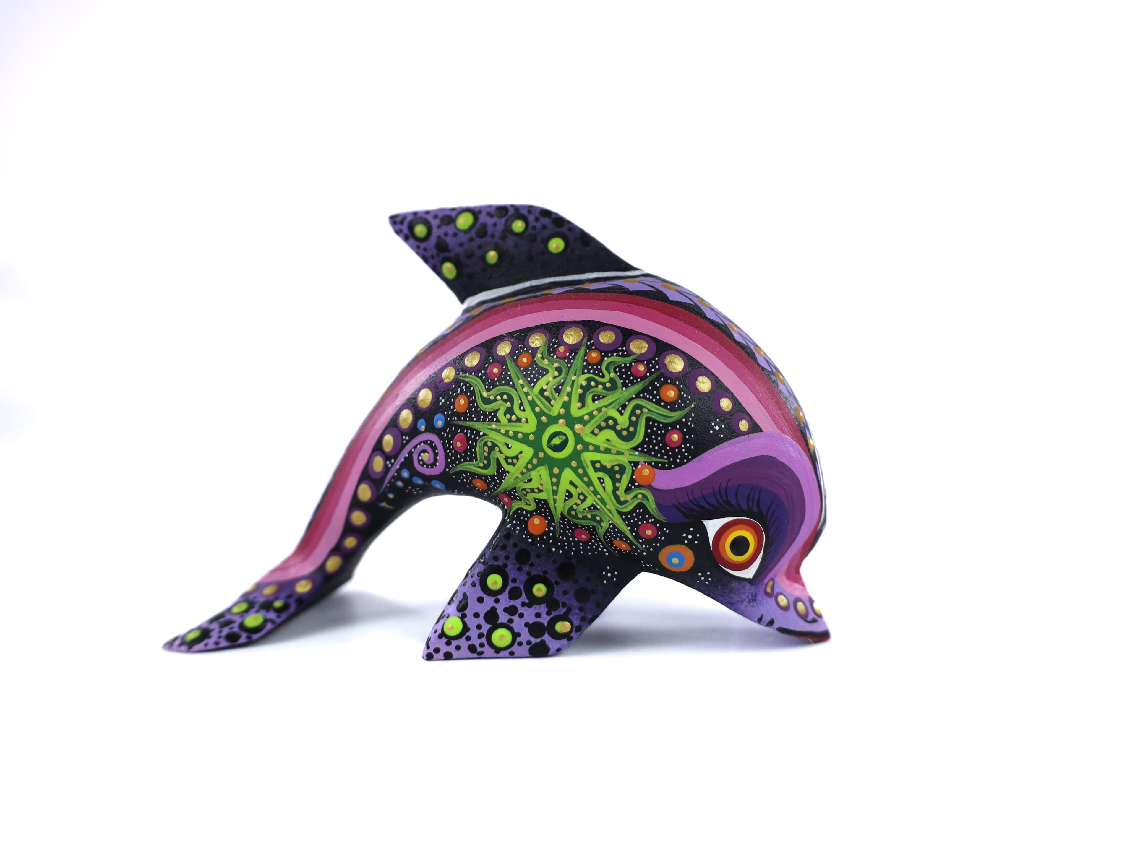 Whale Alebrije | Oaxacan Hand-Painted Copal Wood Carving | Magia Mexica