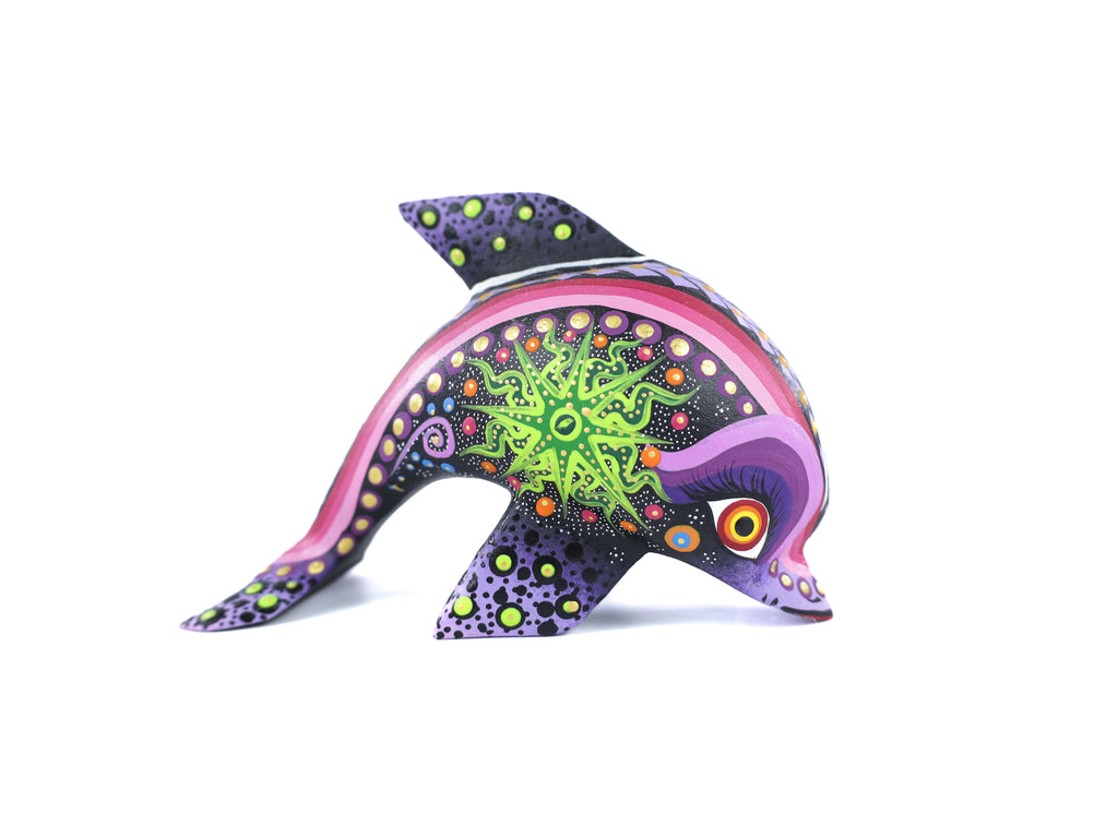Whale Alebrije | Oaxacan Hand-Painted Copal Wood Carving | Magia Mexica