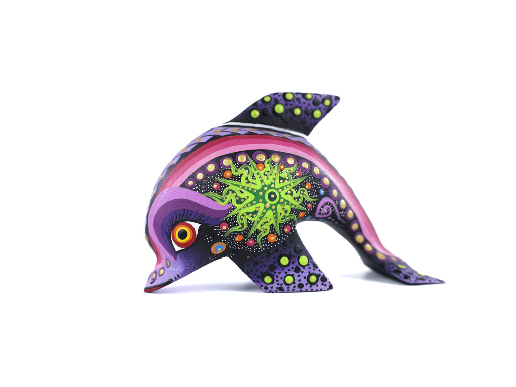 Whale Alebrije | Oaxacan Hand-Painted Copal Wood Carving | Magia Mexica