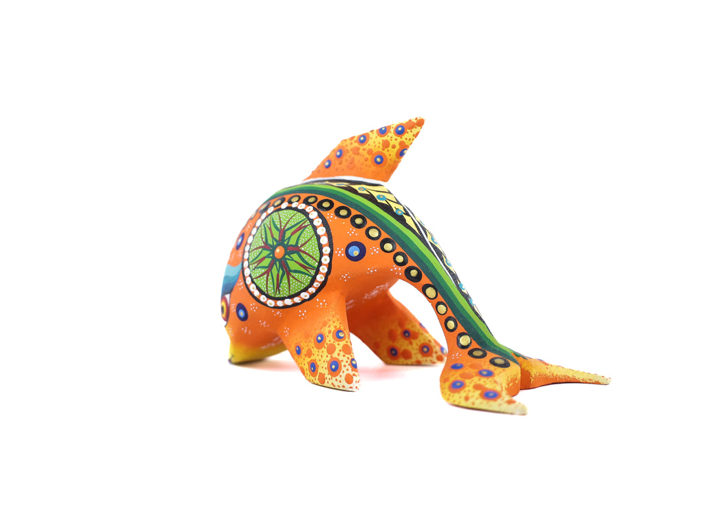 Whale Alebrije | Oaxacan Hand-Painted Copal Wood Carving | Magia Mexica