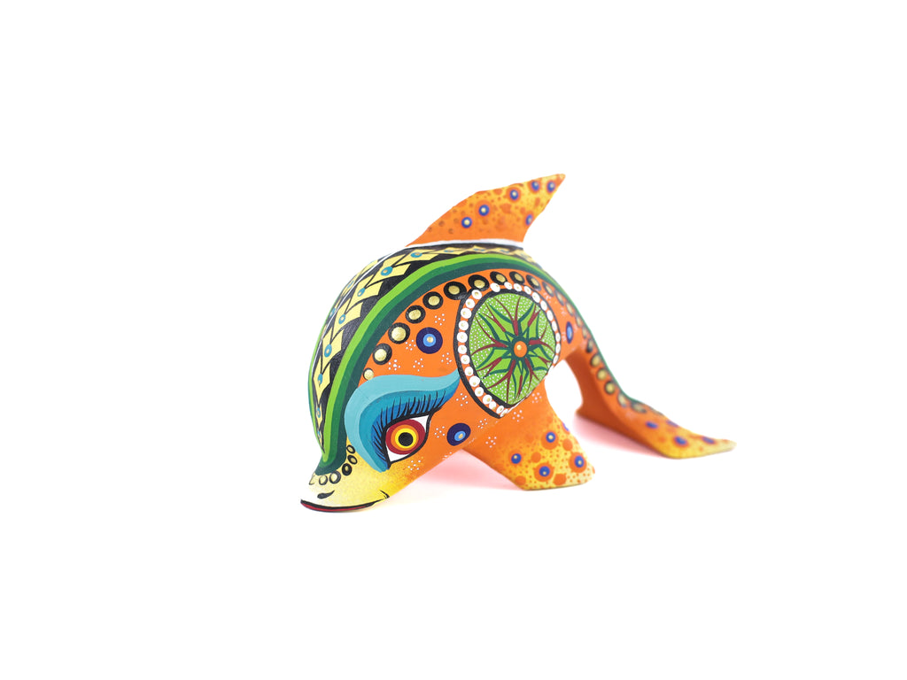 Whale Alebrije | Oaxacan Hand-Painted Copal Wood Carving | Magia Mexica