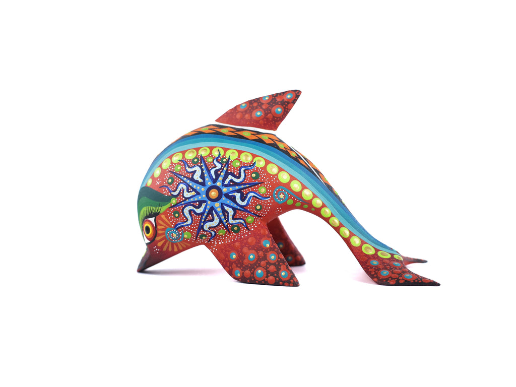Whale Alebrije | Oaxacan Hand-Painted Copal Wood Carving | Magia Mexica