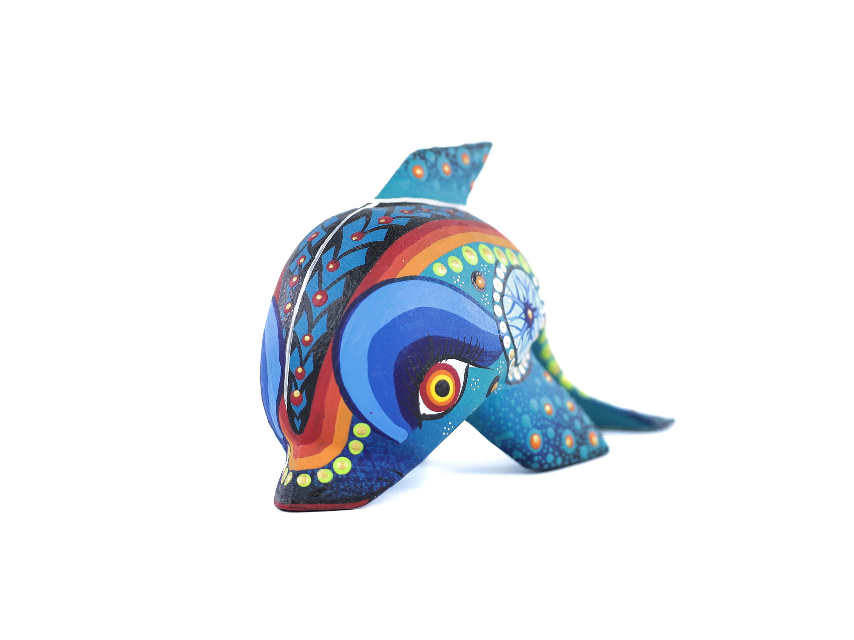 Whale Alebrije | Oaxacan Hand-Painted Copal Wood Carving | Magia Mexica