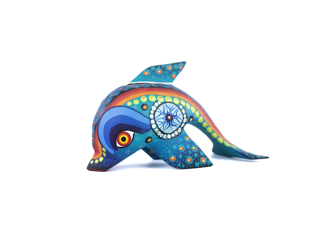 Whale Alebrije | Oaxacan Hand-Painted Copal Wood Carving | Magia Mexica