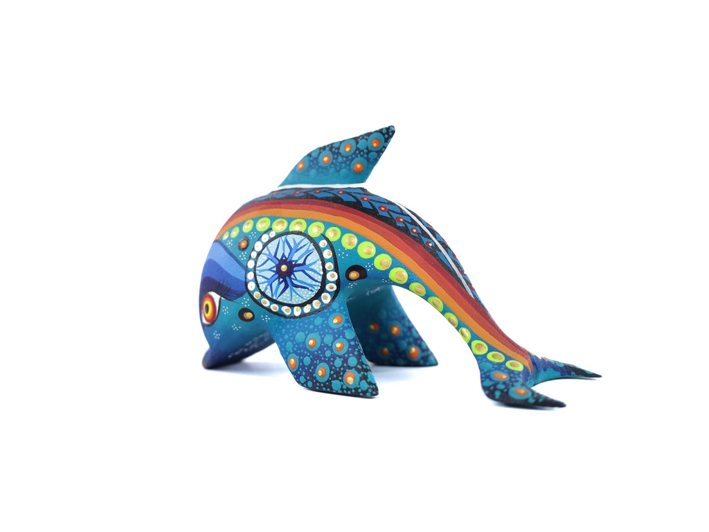 Whale Alebrije | Oaxacan Hand-Painted Copal Wood Carving | Magia Mexica