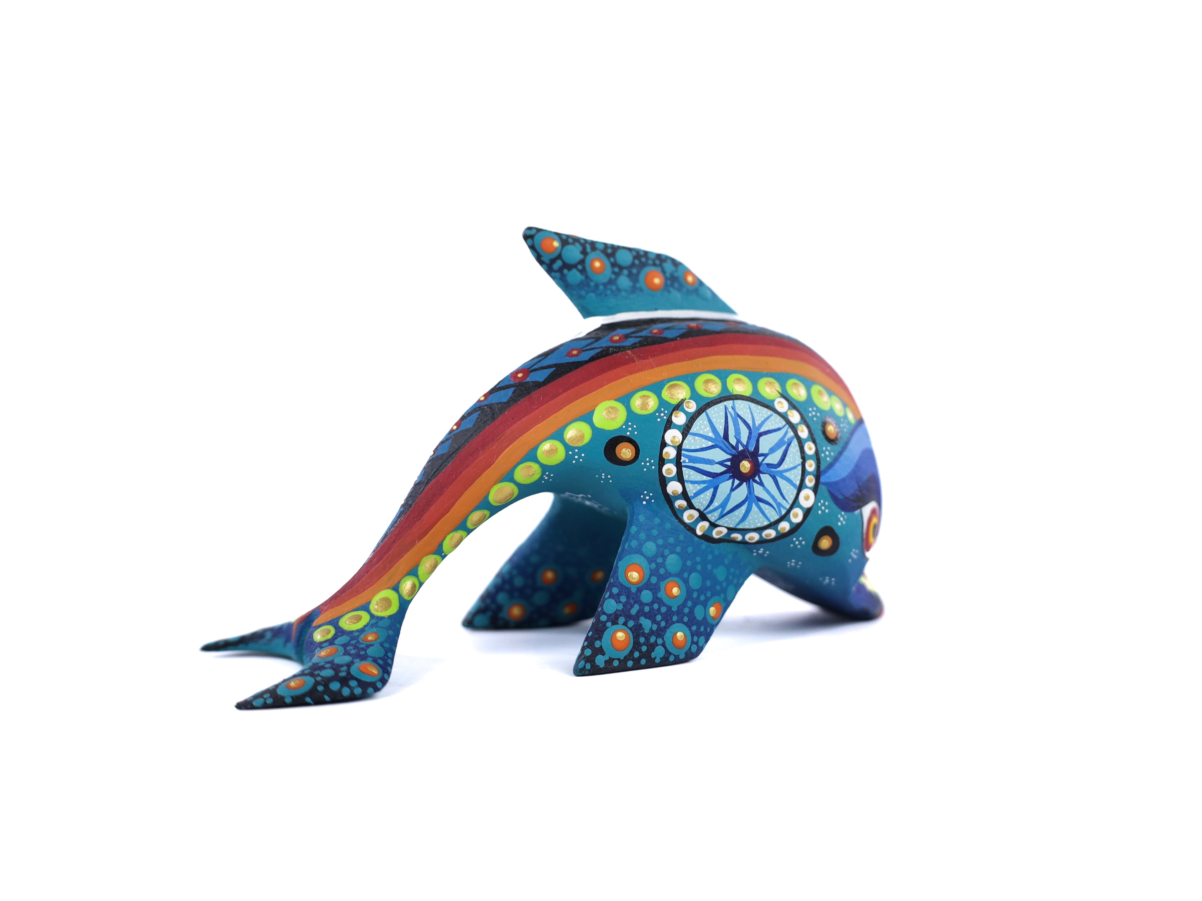 Whale Alebrije | Oaxacan Hand-Painted Copal Wood Carving | Magia Mexica