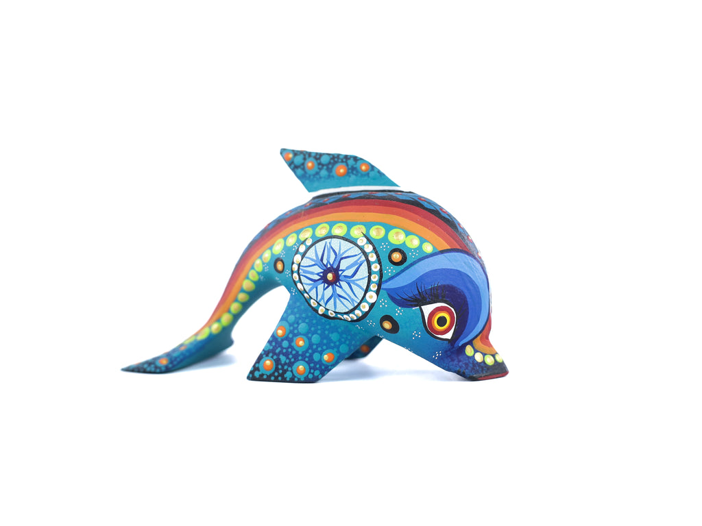 Whale Alebrije | Oaxacan Hand-Painted Copal Wood Carving | Magia Mexica