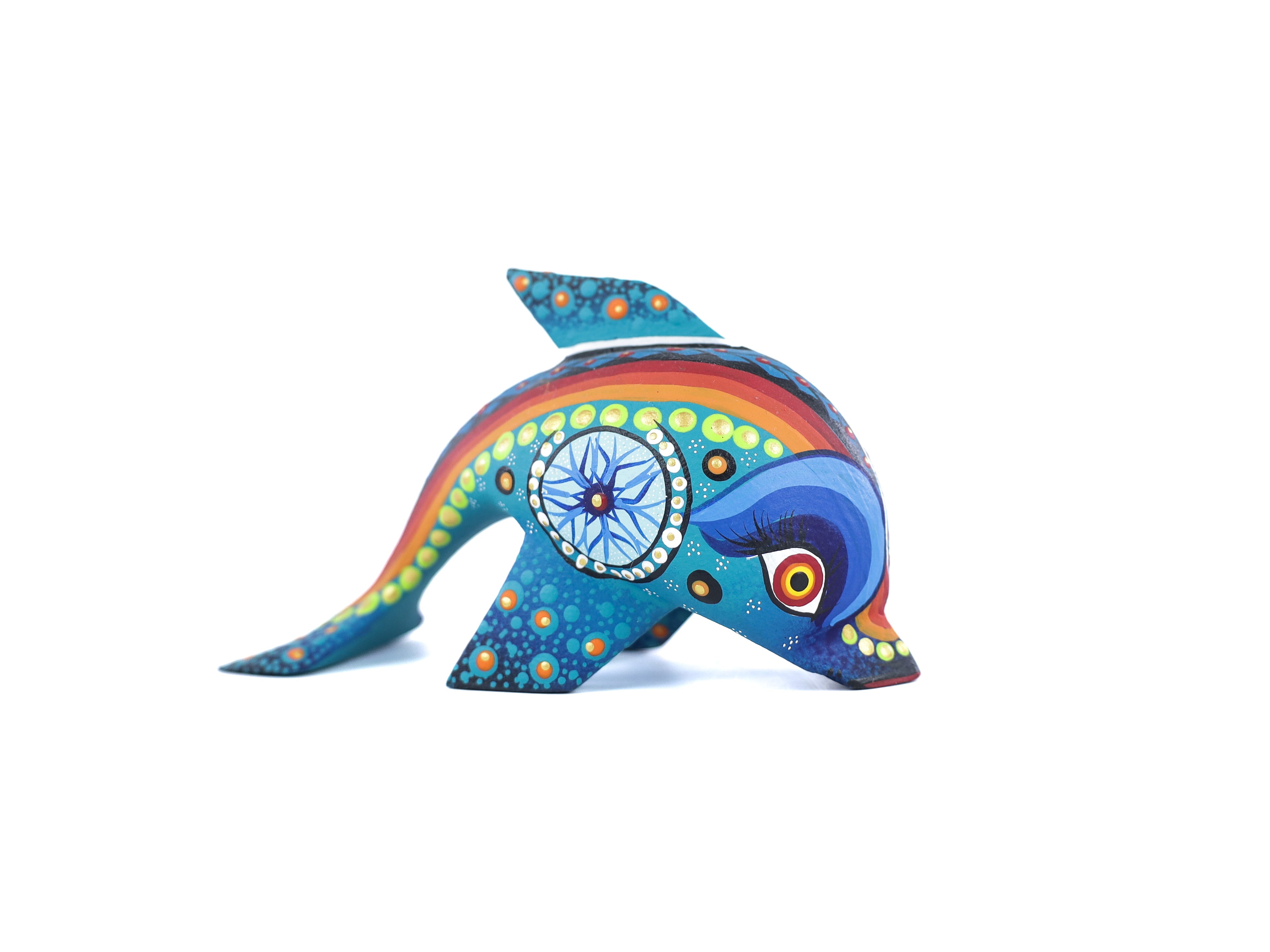 Whale Alebrije | Oaxacan Hand-Painted Copal Wood Carving | Magia Mexica