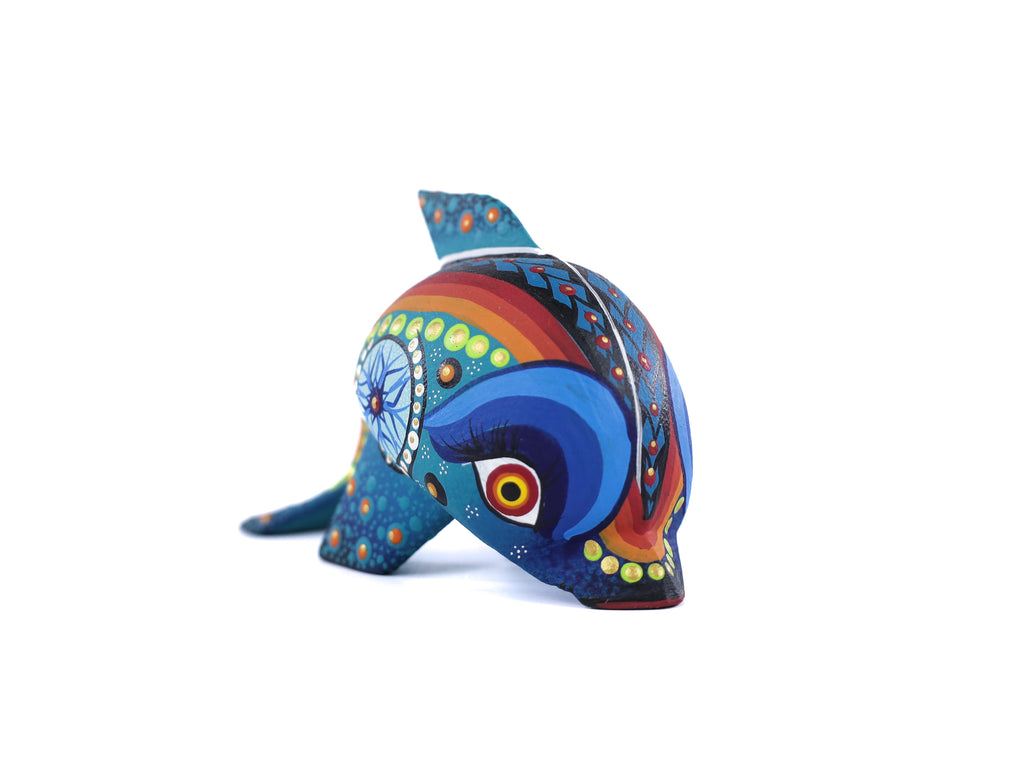 Whale Alebrije | Oaxacan Hand-Painted Copal Wood Carving | Magia Mexica