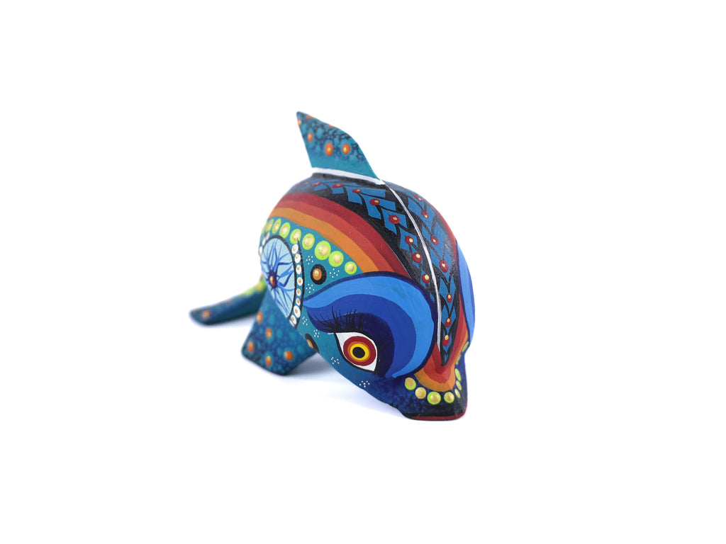 Whale Alebrije | Oaxacan Hand-Painted Copal Wood Carving | Magia Mexica