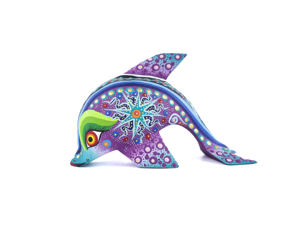 Whale Alebrije | Oaxacan Hand-Painted Copal Wood Carving | Magia Mexica