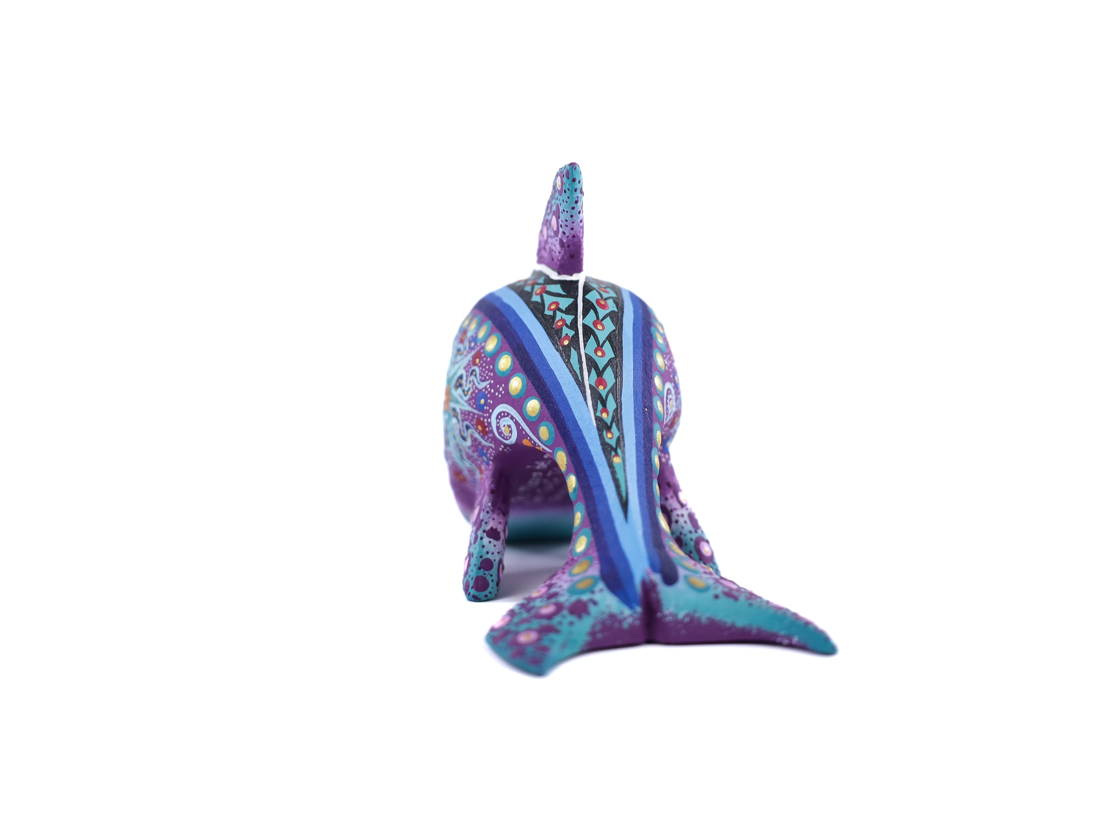 Whale Alebrije | Oaxacan Hand-Painted Copal Wood Carving | Magia Mexica