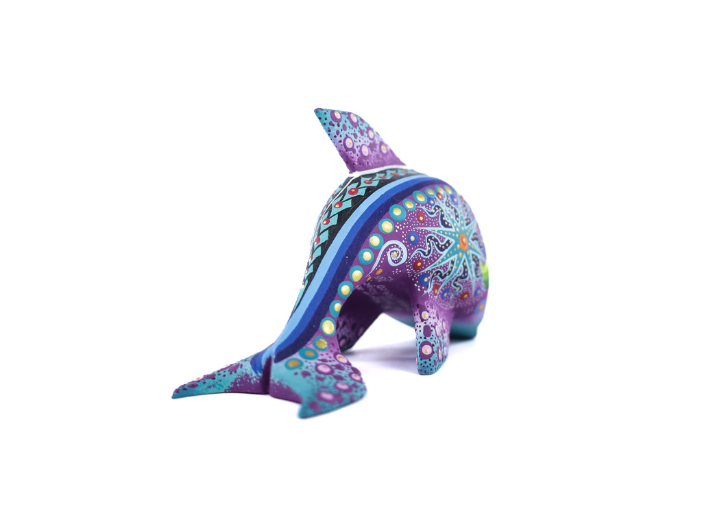 Whale Alebrije | Oaxacan Hand-Painted Copal Wood Carving | Magia Mexica