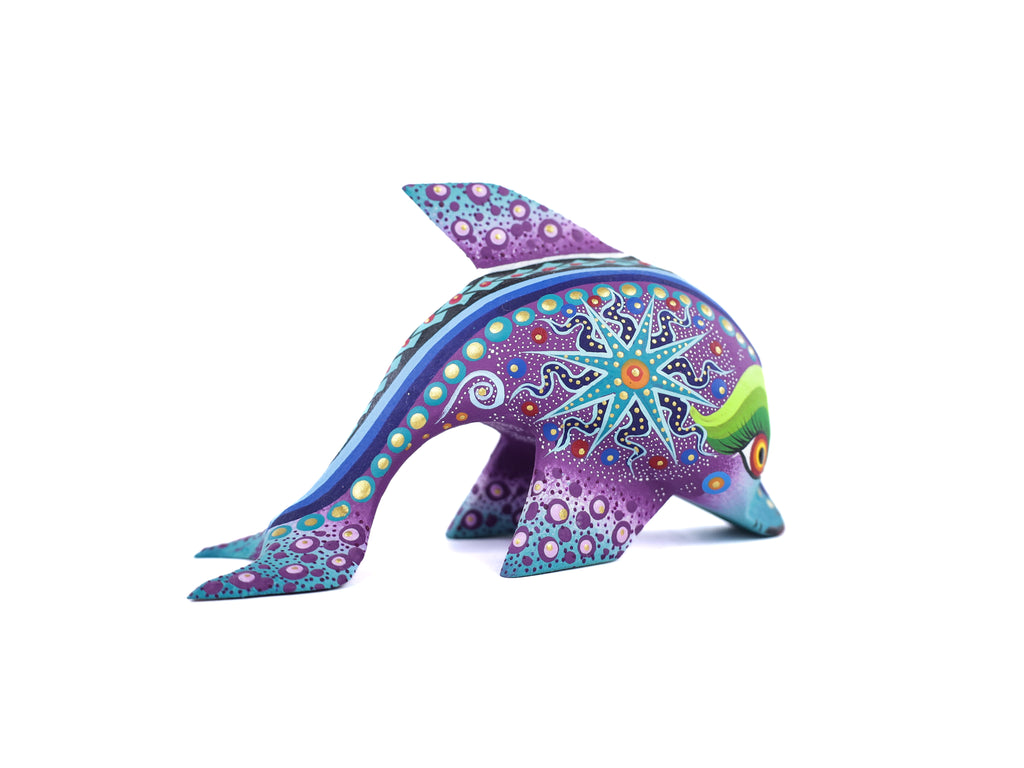 Whale Alebrije | Oaxacan Hand-Painted Copal Wood Carving | Magia Mexica