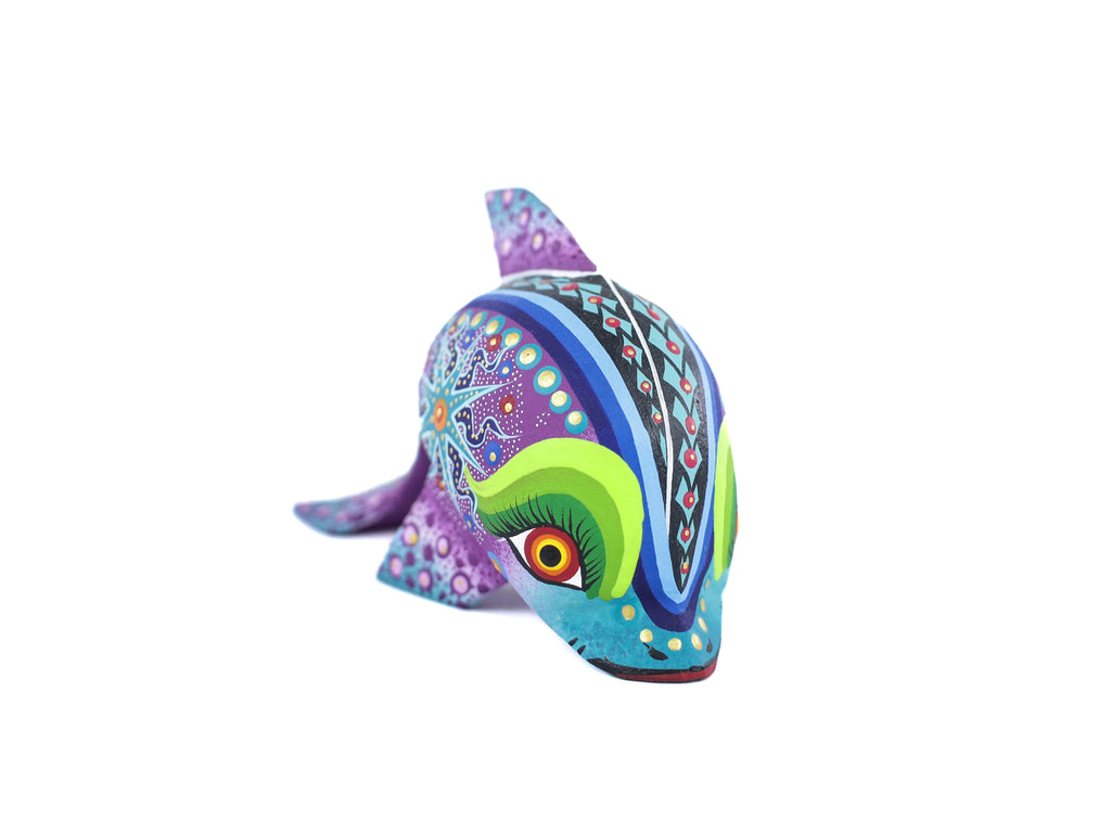 Whale Alebrije | Oaxacan Hand-Painted Copal Wood Carving | Magia Mexica