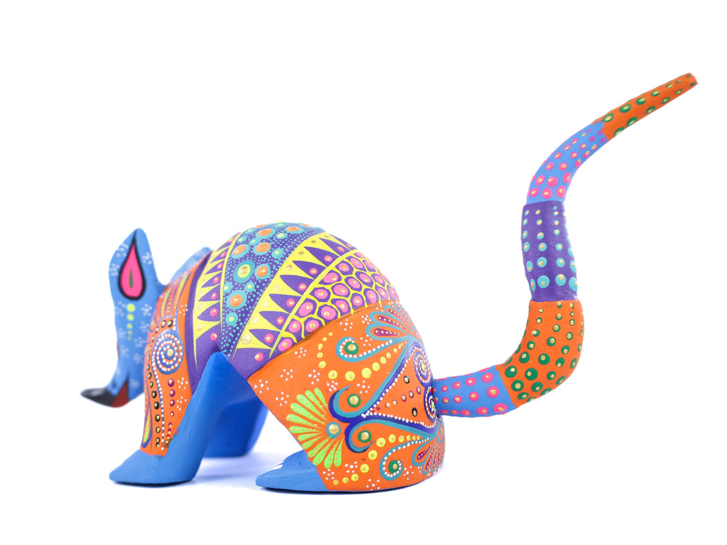 Armadillo Alebrije | Oaxacan Hand-Painted Copal Wood Carving | Magia Mexica