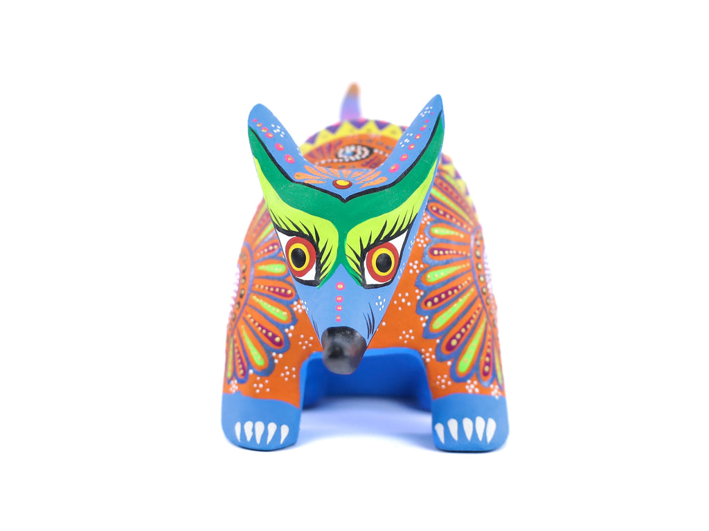 Armadillo Alebrije | Oaxacan Hand-Painted Copal Wood Carving | Magia Mexica