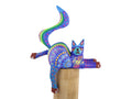 Cat Alebrije | Oaxacan Hand-Painted Copal Wood Carving | Magia Mexica