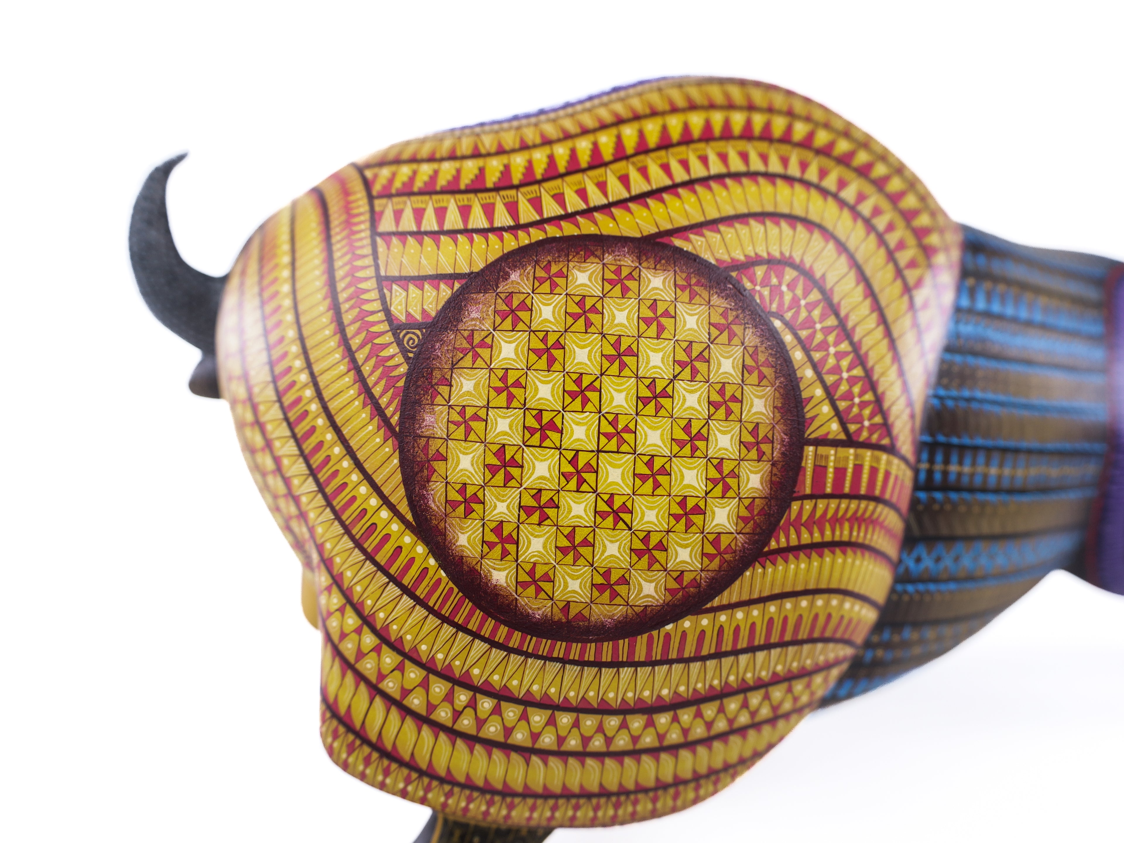 Bison Alebrije | Oaxacan Hand-Painted Copal Wood Carving | Magia Mexica