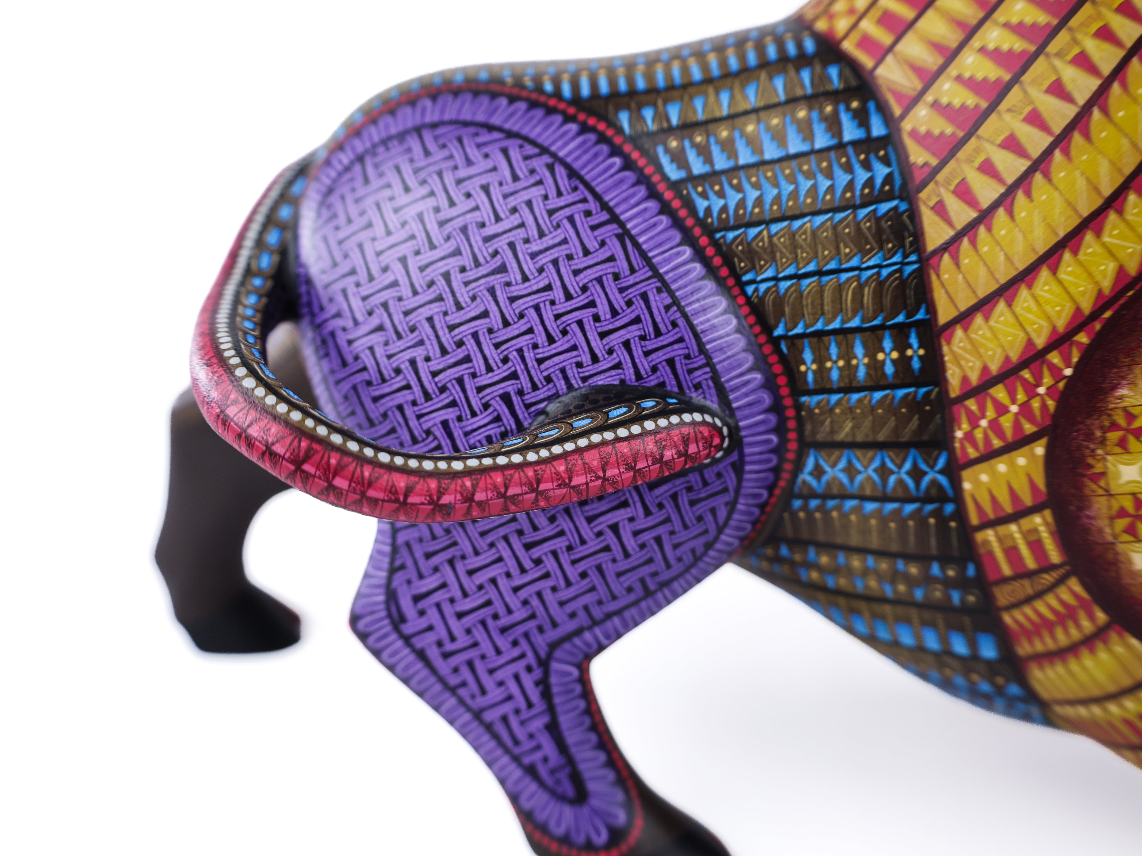 Bison Alebrije | Oaxacan Hand-Painted Copal Wood Carving | Magia Mexica