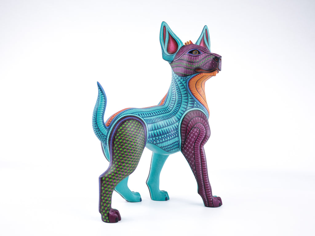 Xolo Alebrije | Oaxacan Hand-Painted Copal Wood Carving | Magia Mexica